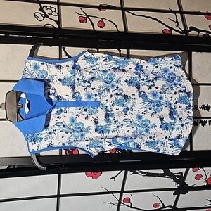 Lady Hagen Women's Toile Sleeveless‎ Print Golf Polo XS NWT